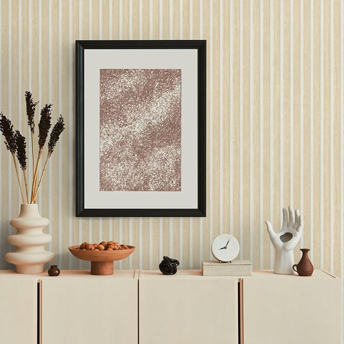A.S. Création Wallpaper Wood Panels - Beige, White - Striped Wood Wallpaper 395.99in x 20.87in Made in Germany - 391097