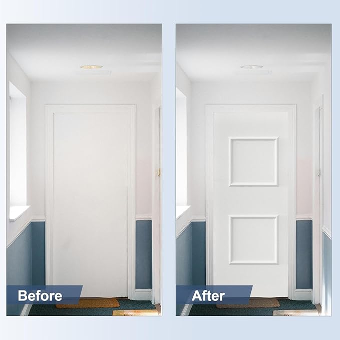 NeatiEase 2 Set Peel and Stick Wall Molding Trim Kit, 24" x24" Premade Wainscoting Panels, Self Adhesive Moulding Panel for Interior Walls Picture Frame