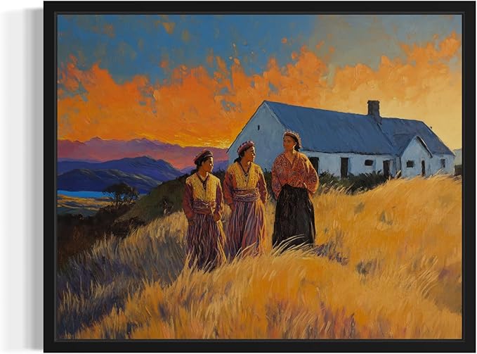 New Zealand Art Print Poster, Asia Oriental Countries Culture Wall Art Asian Paintings for Bedroom Bathroom Living Room Decor 97 (New Zealand, 16 x 20 inches, Unframed)