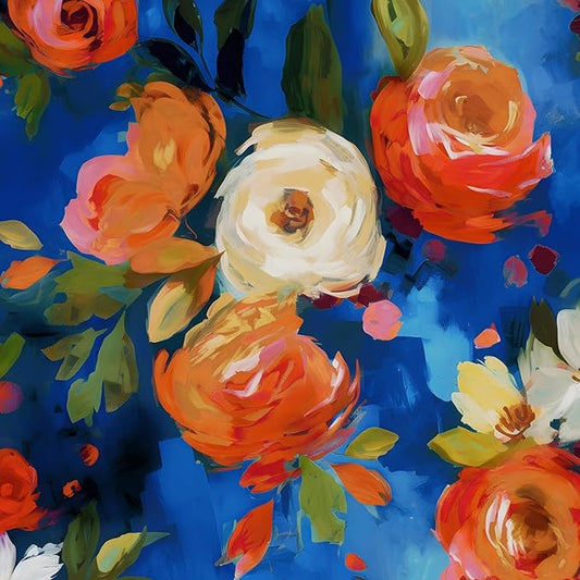 Blue Watercolor Wallpaper Peel and Stick Bright Colorful Contact Paper Renter Friendly Wall Paper for Accent Wall Closet Shelf Liner Backslpash Removable Modern 17.5 x 118In