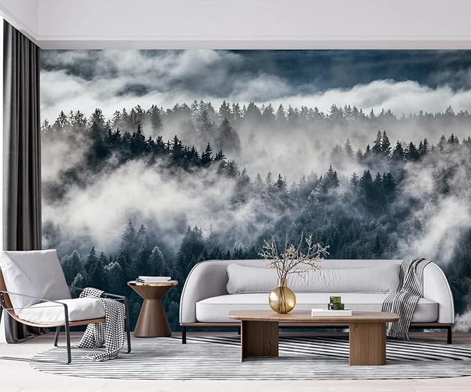 -Misty Forest Bedroom Wallpaper XT20 L 180" x 115"