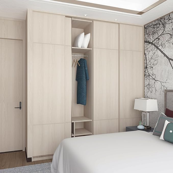 Light Wood Contact Paper Peel and Stick Cherry Wood Wallpaper 23.6"x78.74" Natural Beige Wood Grain Contact Paper for Countertops Kitchen Cabinets Waterproof Self Adhesive Furniture Wood Vinyl Wrap