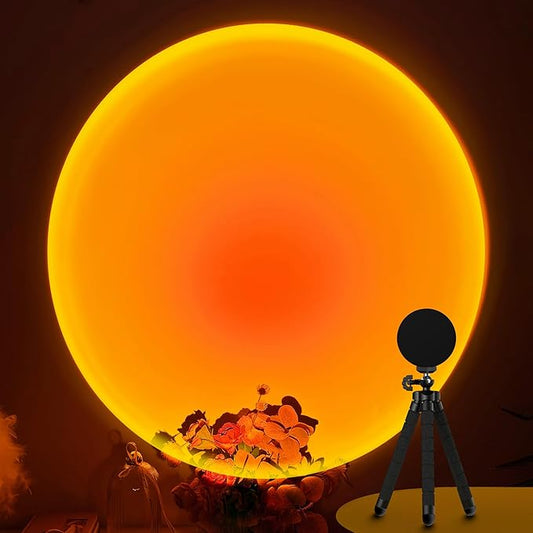 Sunset Lamp Projector,360 Degree Rotation Sun Lamp Led Night Light with USB Port,Sunset Lamp for Room Decor, Photography,Tiktok Live,Christmas Gifts for Women
