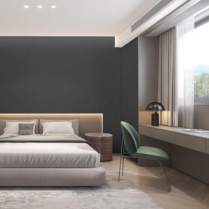 17.51in x400in Grey Wallpaper Peel and Stick Removable Modern Grey Contact Paper Self Adhesive Textured Decorative Wall Covering Bathroom Kitchen Cabinet Upgrade Thicker