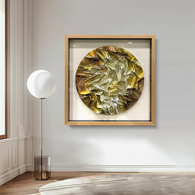 LIUZEYUE - Hand crafted leather Artwork 3D Wall Artwall decorations for living room 43.3"x43.3"