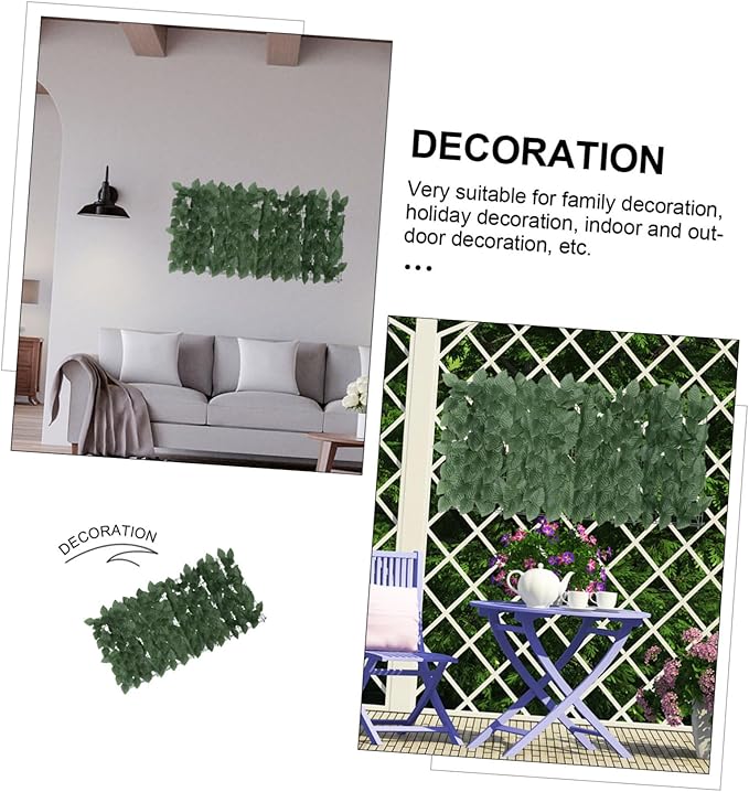Artificial Leaf Garden Fence Panel Green Privacy Hedge Screen for Balcony Terrace Wedding Wall Outdoor Decorative Faux Leaf Privacy Fence