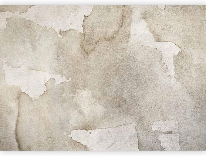 artgeist Wall Mural Steinoptik 96x69 in - Peel and Stick Self-Adhesive Wallpaper Removable Large Sticker Foil Wall Decor Print Picture Image Abstract Concrete Beige Like Painted a-A-10172-a-a