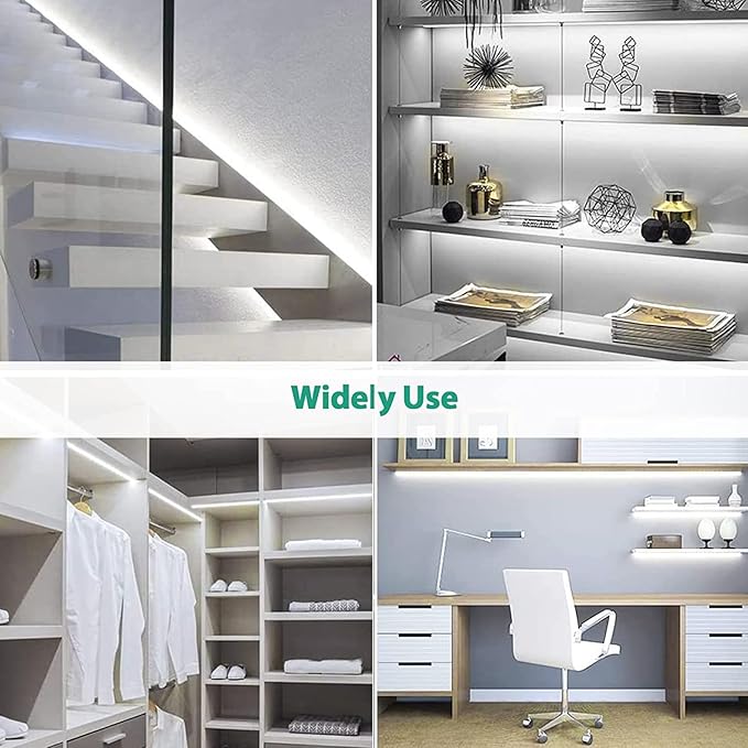 Lamomo LED Neon Rope Light, 12V White Neon LED Strip Light, 16.4ft/5m Dimmable Waterproof Strip Lighting, Silicone DIY Sign for Bedroom Indoor Home Decor (Power Adapter Included)