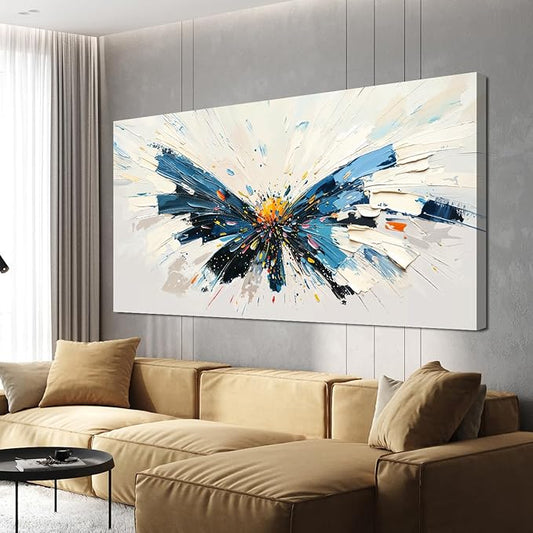 Abstract Wall Art Decor Modern Oversized Wall Art for Living Room Abstract Canvas Art Wall Decor Butterfly Wall Art Pictures Large Colorful Wall Art Prints Artwork for Walls Office Home Decor 29" X 58"
