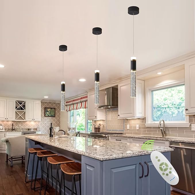 3-Light LED Pendant Light Modern Chandelier Hanging Chandelier Light Fixtures Adjustable Modern Led Pendant Ceiling Light Fixture for Kitchen, Island,Dining Room,Bedroom