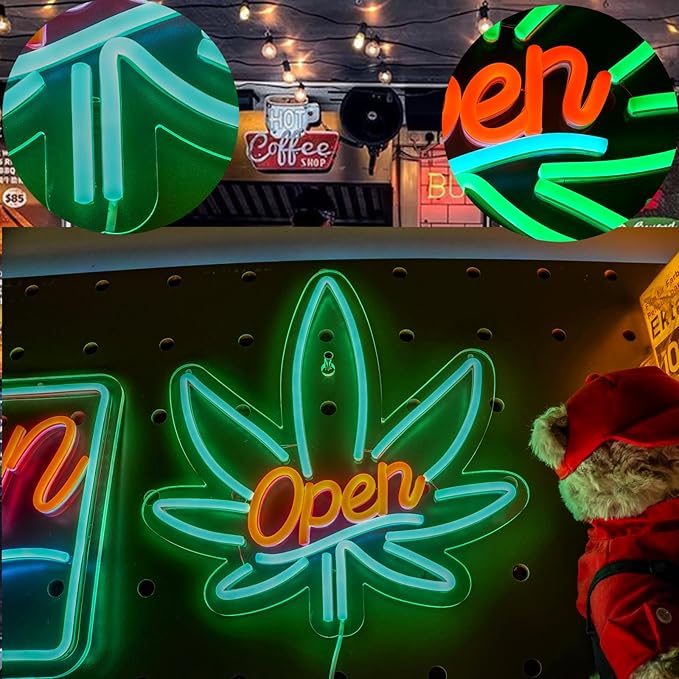 Open Neon Sign Definition Bar Signs, Led Sign USB Powered Bright Open Neon Light for Wall Decor Bar Pub Man Cave Party Art Decor