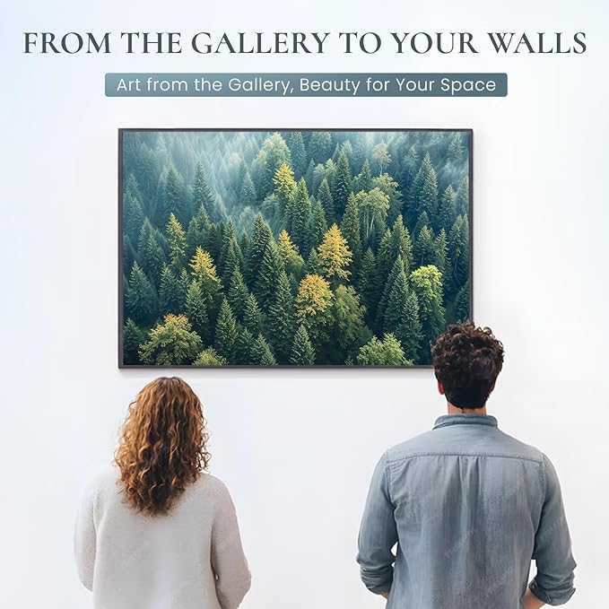 8 Pack Decorative Sound Absorbing Panels, Sound Absorbing Wall Art, 48X32 Inches Acoustic Wall Art for Decoration, Art Acoustic Panels, Acoustic Treatment, Adhesive Included, Green Forest