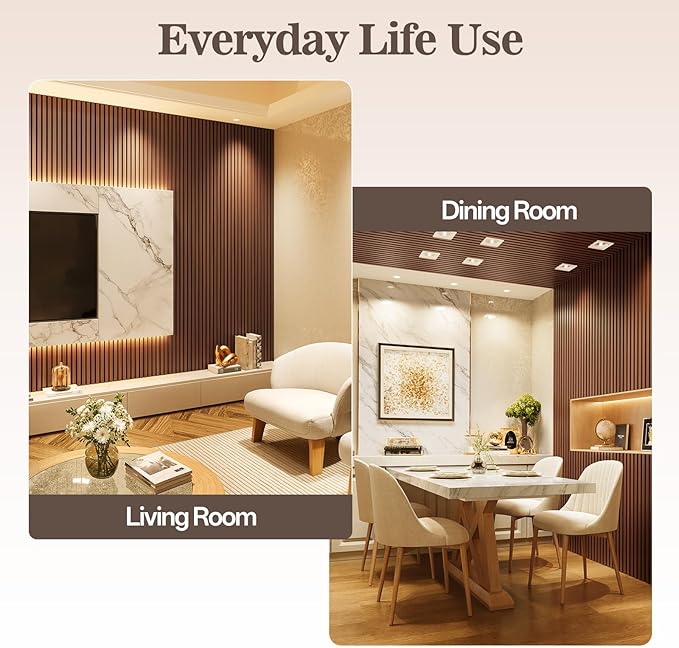 4 Pack Wood Panels for Wall, 94.4" x 12.6" Acoustic Wood Slat Wall Panel for Interior Decor & Noise Reduction, Soundproof Panel, Sound Absorbing 3D Textured Panels - Walnut