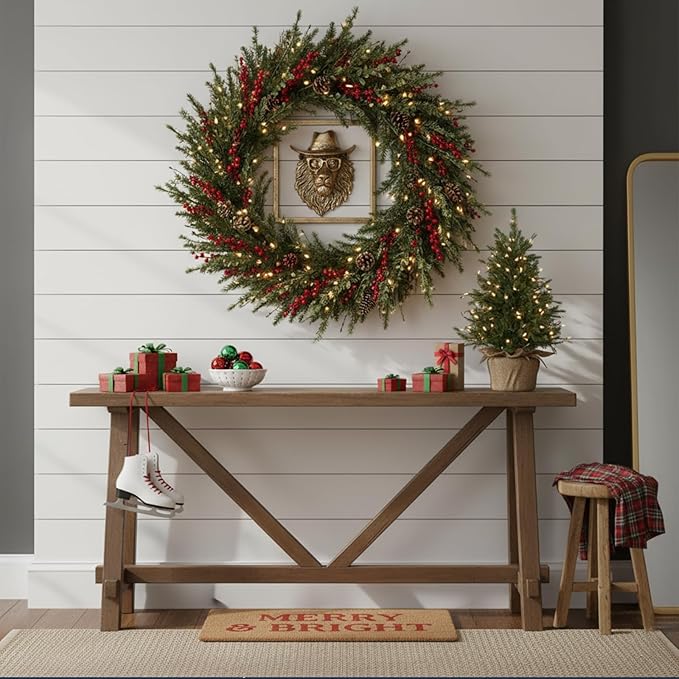 JJALIGHTS Exquisite Resin Animal Head Wall Sculpture (Gift Metal Frame) - Imitation Copper Vintage Decor for Living Room, Bedroom & Office | Decorative Wall Hanging Art (Lion)