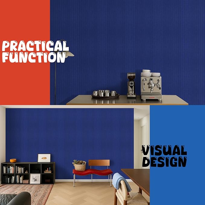 10 Pack Large Acoustic Panels,47.2" X 23.6" Acoustical Wall Panel,Self-Adhesive Sound Proof Panel for Office, Decorative Soundproof Wall Panels for Home Studio (NAVY BLUE)