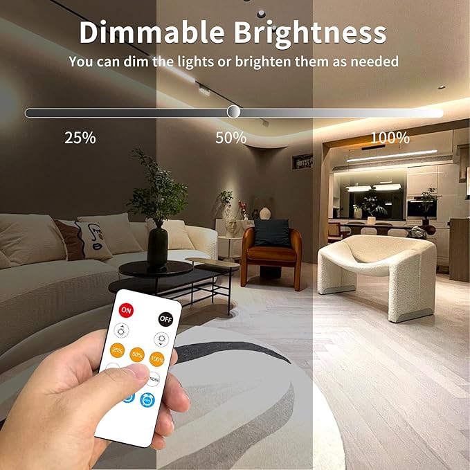 COB LED Strip Lights 32.8ft,3000K DC 24V Dimmable Warm White Flexible LED Rope Lights for Bedroom,with Remote and app Control LED Lights Strip for Living Room, Shelf, Cabinet