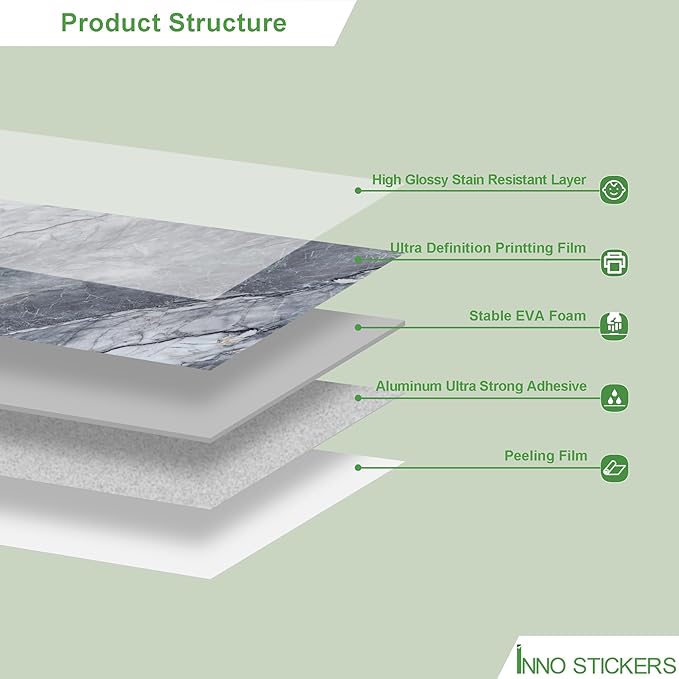 Marble Peel and Stick Waterproof Wall Paneling, 118" x 47" Pietra Grey Glossy Finish Self-Adhesive Backsplash Tile Vinyl Wall Panel for Kitchen Bathroom Wall Decor, Covers 38.75 Sq. Ft.