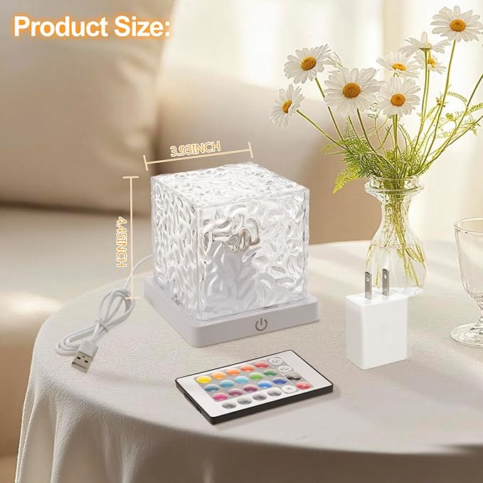 2 Pack Northern Lights Projector Night Light, 16 Colors Northern Lights Lamp Aurora Light Projector for Bedroom, Wave Night Light with Remote Control & Adapter, Room Decor