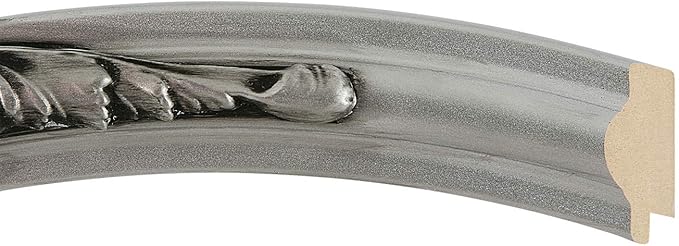 OVALCREST Oval Beveled Wall Mirror for Home Decor - Florence Style - Silver Spray - 24" x 20"