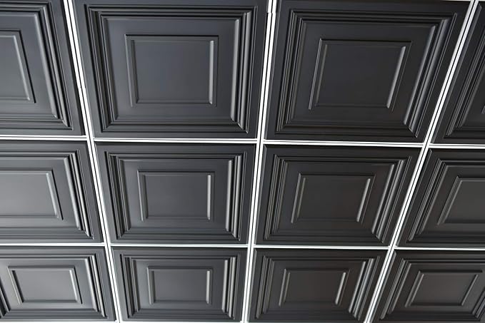 Art3d 24" x 24" (Pack Of 12) Wall Panel Modern, Black