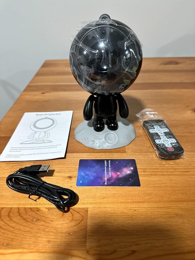 AIRIVO Star Projector,Astronaut Galaxy Projector Night Light Bluetooth Speaker with Remote,White Noise,Interactive Posture Adjust,Room Bedroom Decor,Birthday Christmas Gifts for Kids Adults
