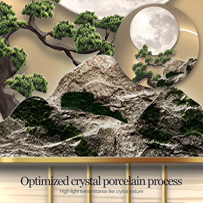 3D Wall Sculptures Painting Hanging Plug-in Power Supply Home Decor Wall 3D Wall Art Decoration - LED for Living Room, Office Bedroom, Hotel Decor(Stylle C,23.62 * 49.21)