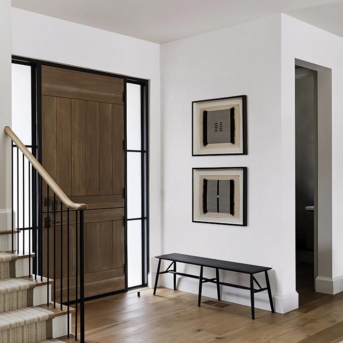 CAX Grasscloth Peel and Stick Wallpaper Beige Contact Paper 15.7"x118" Beige Grasscloth Wallpaper Self-Adhesive Removable Wall Paper Waterproof Linen Wall Papers for Living Room Bed Room Cabinets