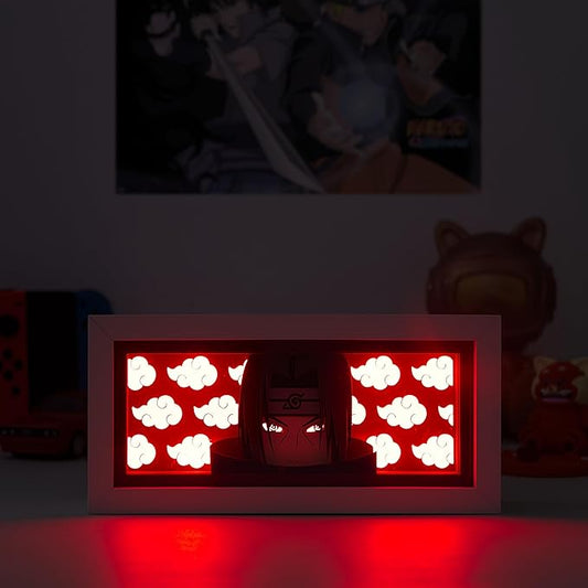 Anime LED Light Box, Manga Shadow Box Frame, Paper Cut, Table Lamp for Anime Enthusiasts, RGB Multi Color, Night Light for Room Decor, Unique Anime Desk Decor (Nurato)