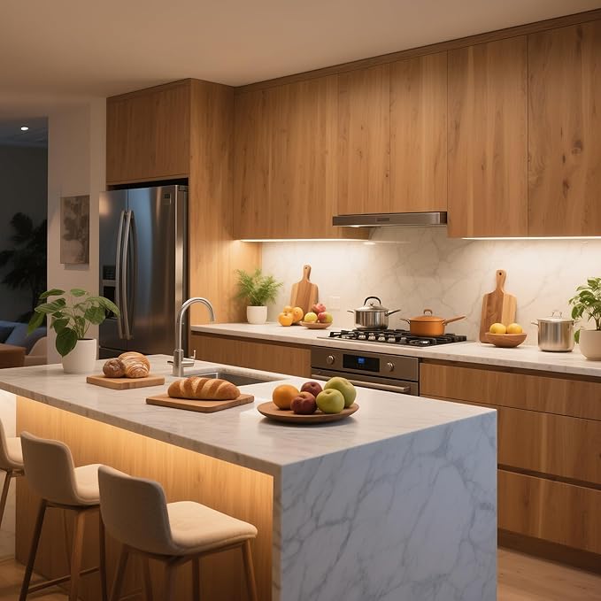 72inch Hardwired Under Cabinet Lighting for Kitchen,120V Wired Undercounter Led Strip Lights 6000K White Waterproof, Luces para Cocina Bajo Gabinete Under Shelf Lights for Sink/Workbench