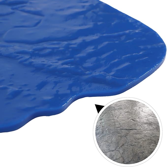 Concrete Pattern Seamless Concrete Texturing Skin Concrete Quick Imprinting PU Concrete Stamps Mat Slate Seamless Texture 3D Stone Wall Panels for Imprinting Concrete Intdoor Outdoor (12 * 12in)