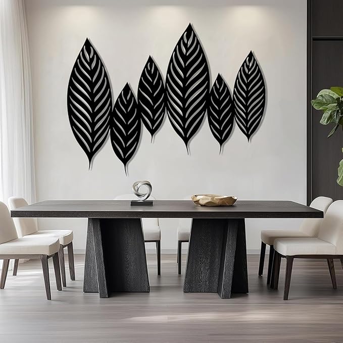 Chaser of Light Metal Leaf Wall Decor, Large Leaves Metal Wall Art, Minimalist Wall Art, Boho Wall Sculpture, Nature Decorations for Living Room, Bedroom (Gold, 35"x28"/90x70cm)