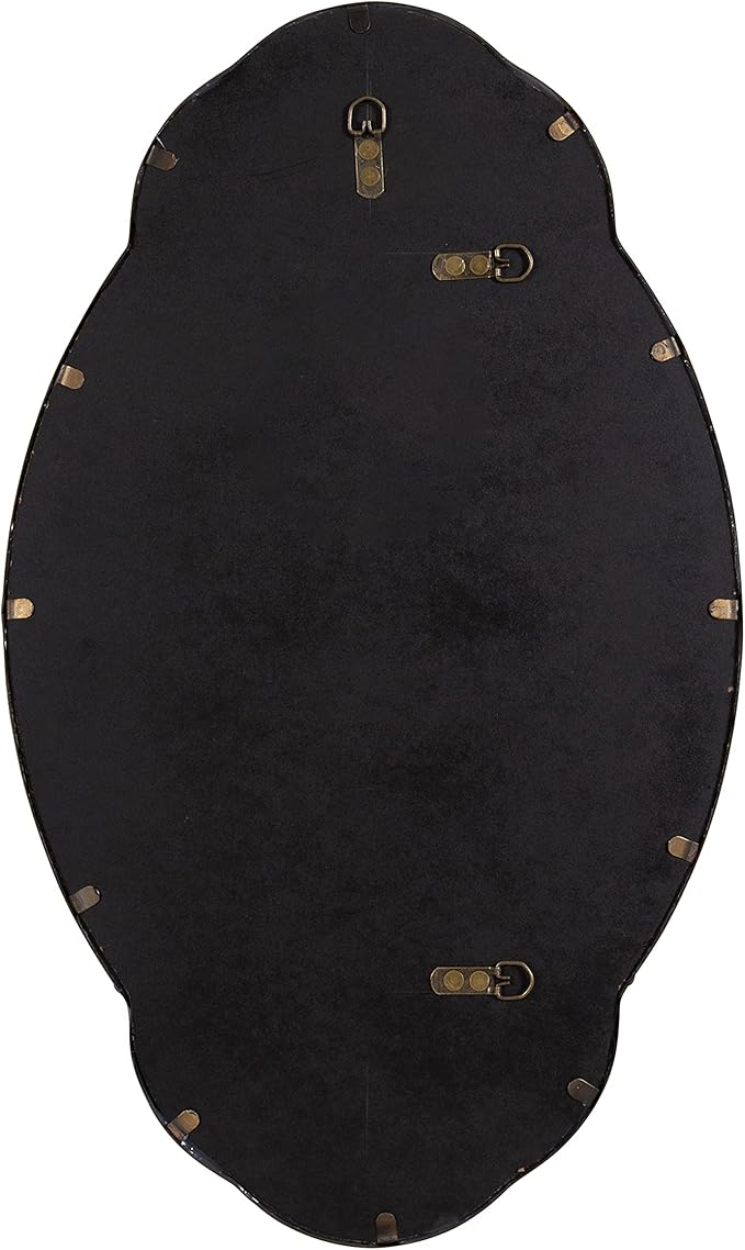 Kate and Laurel Novella Glam Ornate Mirror; 18x30; Gold; Traditional Baroque Inspired Wall Decor