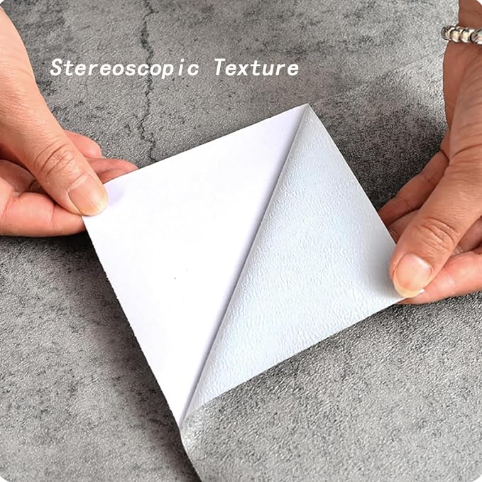 BAYYA Extra Wide Concrete Textured Wallpaper Peel Stick Light Grey Matte Thicken 31.5"x 394" Retro Industrial Style Contact Paper Waterproof Self-Adhesive Cement Wall Sticker Vinyl Wrap