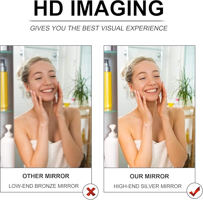 KOHORS Wall Decor Mirror Modern Hexagon Gold Wooden Framed Wall Mirror for Living Room,Bedroom,Entryways,Home Decor(W 31.4" x H 23.6" Honey Comb)