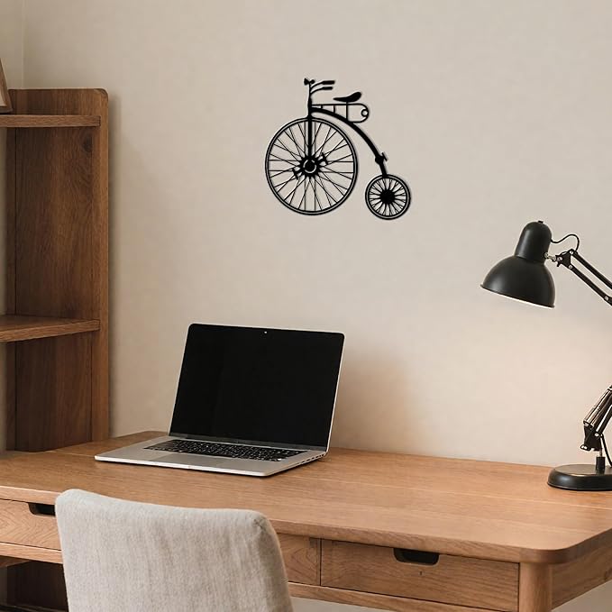 Bicycle Decor - Metal Bike Decor with Waterproof Coating for Indoor and Outdoor,12x11 Inches Retro Wall Decor Ideal for Teenage Room Decor, Christmas and Birthday Gifts