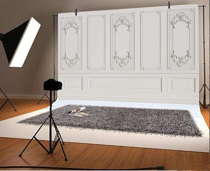 Leyiyi 12x10ft Vintage Room Inside Backdrop European Frame Modern House French Castle Cementery Wall Retro Style Photo Background Cowboy Kids Birthday Portrait Studio Prop Vinyl Wallpaper