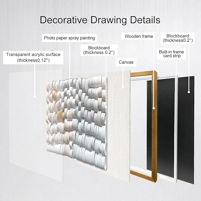 LIUZEYUE - Hand crafted Paper Artwork 3D Wall Art living room wall decor modern 43.3"x43.3"