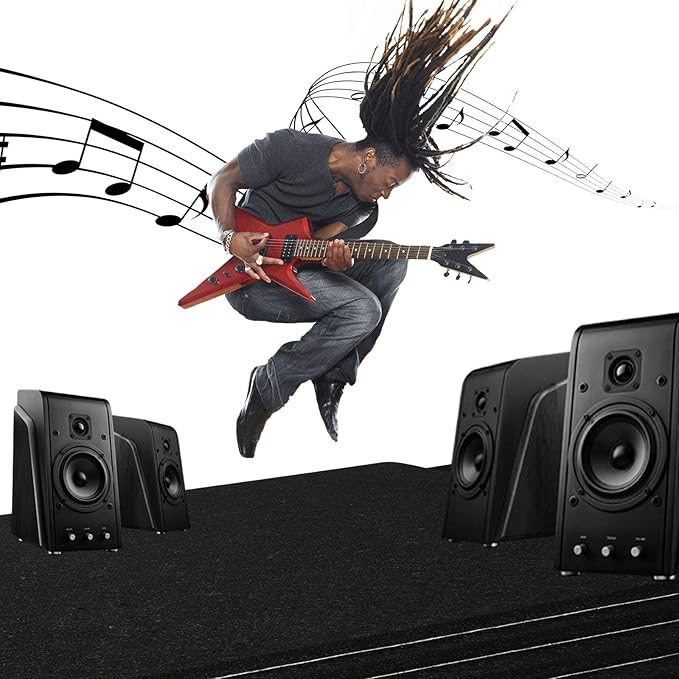 18 Pack Black Acoustic Panels 12"X12"X 0.4"Sound Absorbing Panel Wall Decoration Soundproof Wall Panels High-Density Sound Deadening Panels Acoustic Treatment Panel For Home Studio