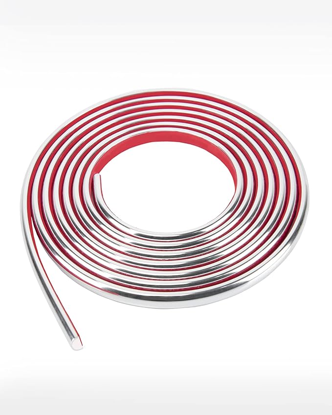 Art3d 10 Ft Peel and Stick Trim for Backsplash Tile Edge, Self-Adhesive Liner for Corner Decor in Stainless Steel