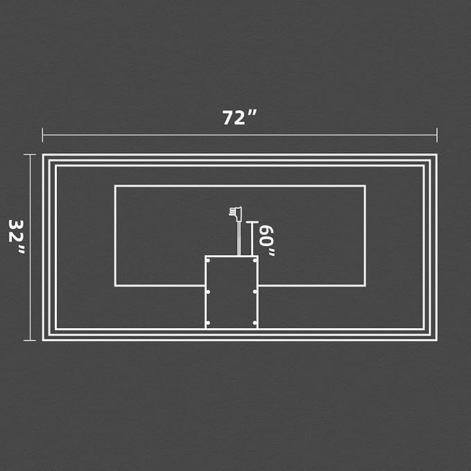 72 x 32 Inch LED Mirror for Bathroom with Front and Backlit,Large Lighted Bathrooom Mirrors for Wall,3 Colors Stepless Dimming Bathrooom Vanity Mirror LED Lights, Anti-Fog, Memory