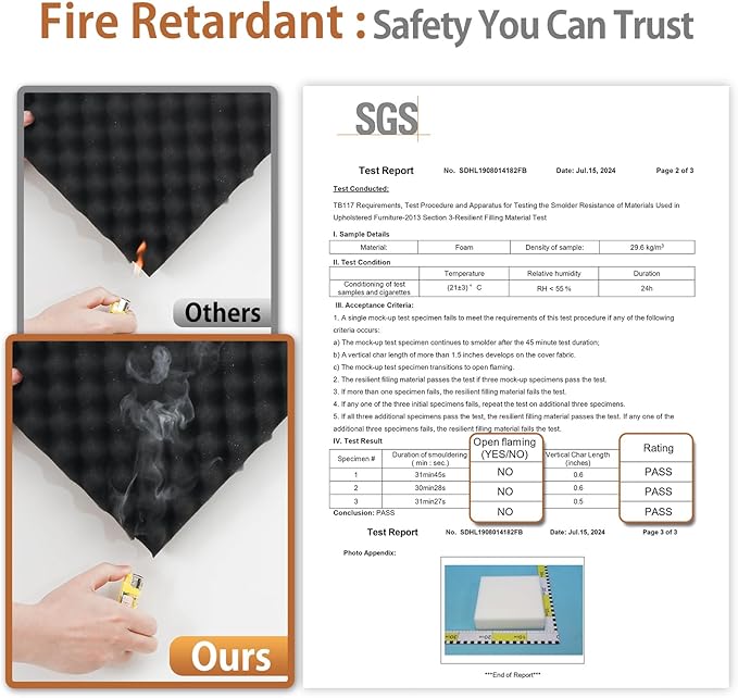 36 Pack Acoustic Foam Panels with Self Adhesive 12" X 12" X 2" Sound Proof Foam Panels for walls High Density Egg-Crate Soundproof Wall Panels for Studio Office Gaming Room