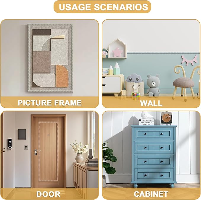 15-Pack 15.75" Unfinished Wood Ovolo Trim - Easy to Paint, Cute Decorative Molding DIY Craft for Furniture Frame, Mirror Edge, Wall, Door, Closet, Dresser, Shelf