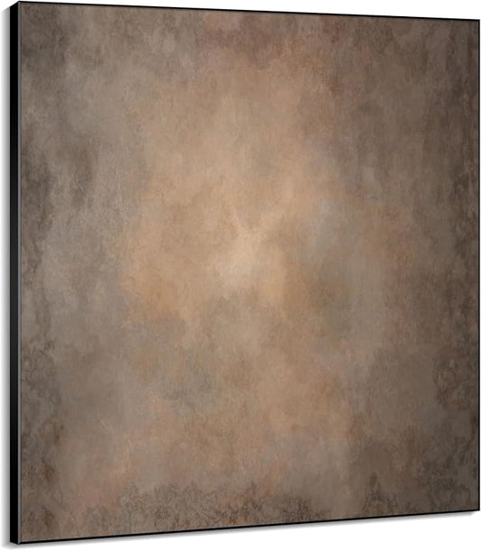 46"x46" XL Framed Wall Art - Abstract Brown and Gray Tones for Aesthetic (Frame Assembly Required)