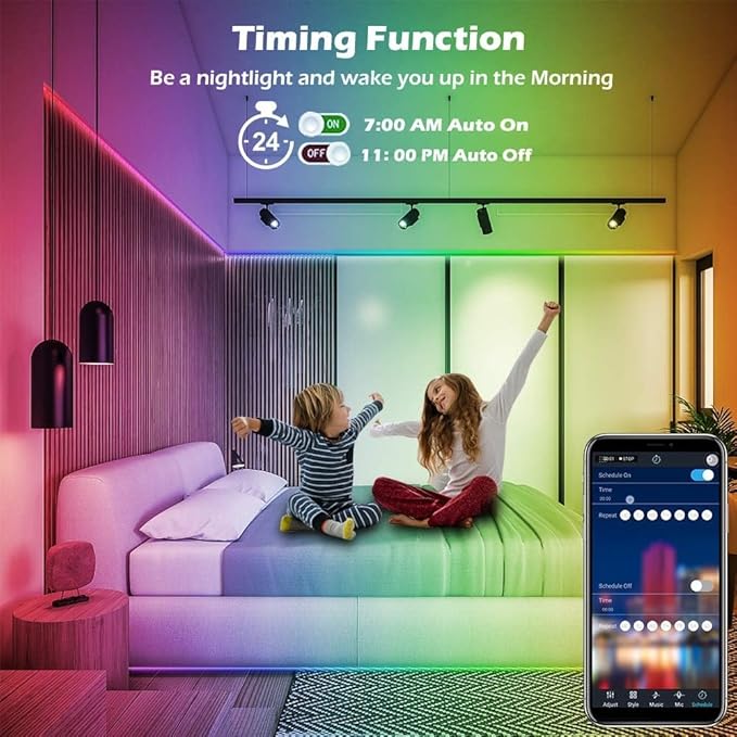 Led Strip Lights,20ft Led Light Strips Music Sync Color Changing RGB Led Strip Built-in Mic,Bluetooth App Control LED Rope Lights with Remote,5050 RGB Led Lights for Bedroom,Home,TV,Party,Christmas