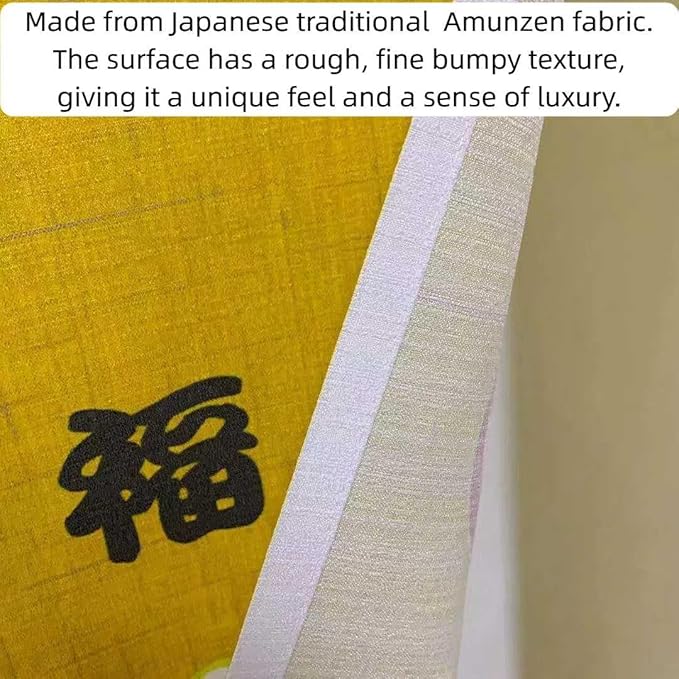 Japanese Tapestry Scroll Wall Art - Good Fortune Feng Shui & Lucky Symbols | W15.7xH47.2", Extra Long Vertical Hanging Decor for Bedroom, Living Room, Office | Washable Fabric (Beckoning Cat) CTT-129