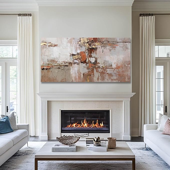 MLART99 Modern Colorful Artwork Abstract Wall Decor for Living Room 24"x48" Large Wall Art Minimalist Pictures Neutral Poster for Bedroom living room Kicten Decorative