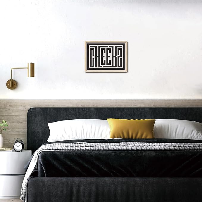 KISSFOX Retro Cheers Typography OAK Wood Framed Wall Art Farmhouse Western Canvas Art Prints Rustic Southwestern Pictures Wall Decor Modern Mid Century Artwork For Gallery Bistro Entryway Living Room