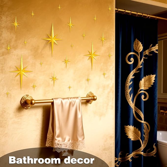 9 Pcs Mid Century Modern Decor,3D Star Art Wall Sculpture,Vintage Starburst Wall Decor,Star Hanging Sculptures Modern Celestial Home Decor,Retro Decor for Living Room Bedroom Front Door Home (9 Pcs)