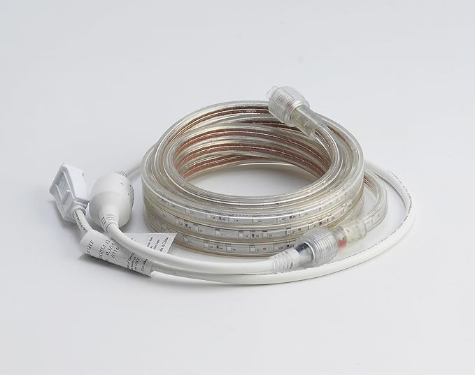 CBConcept UL Listed, 20 Feet,Super Bright 5400 Lumen, Pink, Dimmable, 110-120V AC Flexible Flat LED Strip Rope Light, Commercial Grade, Indoor Outdoor use, Ready to Plug n Shine