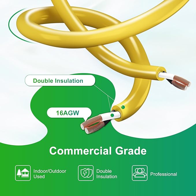 LEDIARY 200FT Construction String Lights, 20 Bulbs 200W 21000LM Work Lights with 20 Medium Base Sockets, Linkable Temporary Construction Lighting for Job Site Workshop Basement